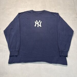 Printed New York Yankees Men's long sleeve tee 90s Navy Size XL